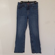 Wrangler Classic Boot Jeans Boys 16 Regular Blue Denim Mid Rise Stretch Pants