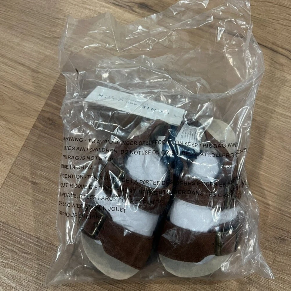 Sandalia Huarache Janie and Jack Cuero Chocolate 18-24 meses nueva con etiquetas Foto 3 de 4