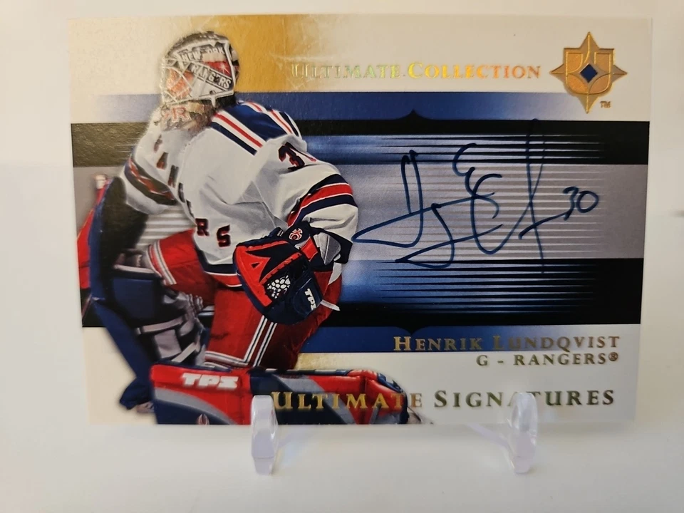 2005-06 Ultimate Henrik Lundqvist Signed AUTO New York Rangers GRADE WORTHY 🔥  - Image 2 of 4