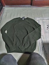 Berluti Knit Long Sleeve Sweater, Medium, Olive Green, size M Made in Italy