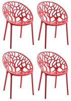 4Er Set Stuhl Hope Rot