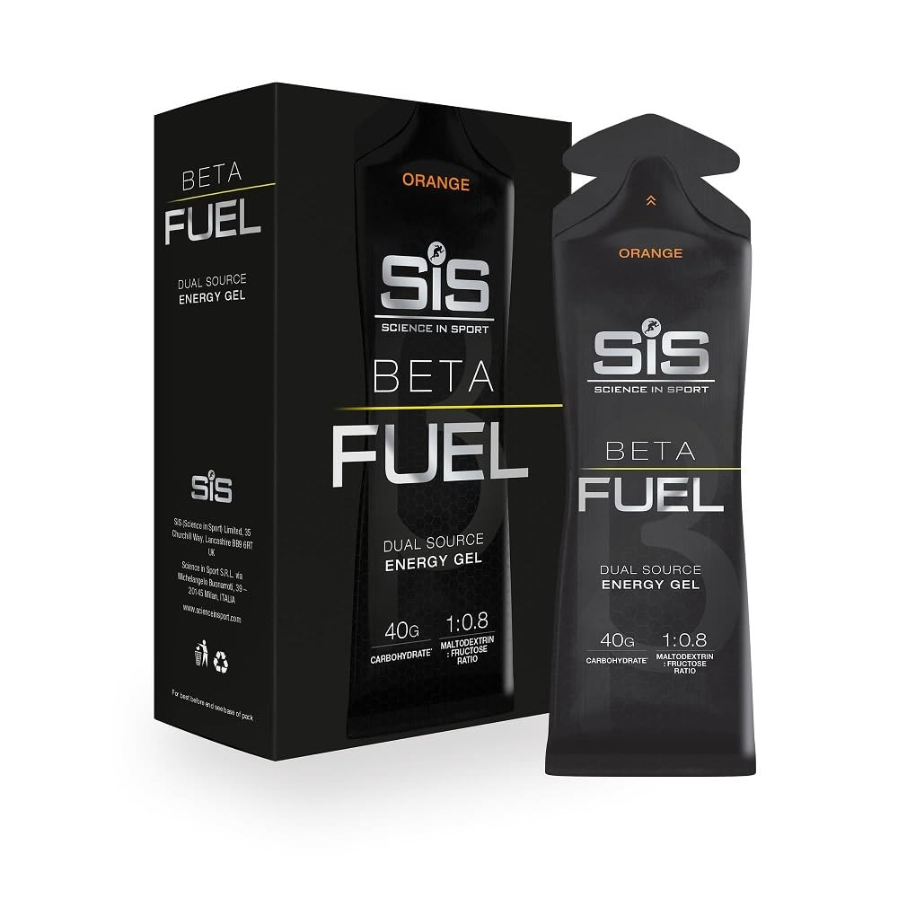 Science in Sport Beta Fuel Gels Dual Source Energy Gel, Orange Flavour, 40g o...