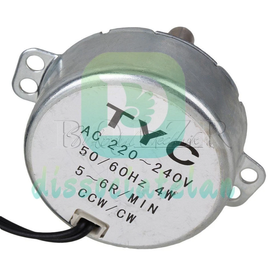 New 5-6RPM Robust Synchronous Motor TYC-50 AC 220V Torque 4KGF.CM 4W CW/CCW - Bild 2 von 4