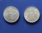 Two (2) 1884-O Morgan Silver Dollars BU Uncirculated from Private Collection- NR