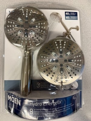 Moen 200C0SRN Hydro Energetix 8-Spray Hand Shower & Fixed Shower Brushed Nickel