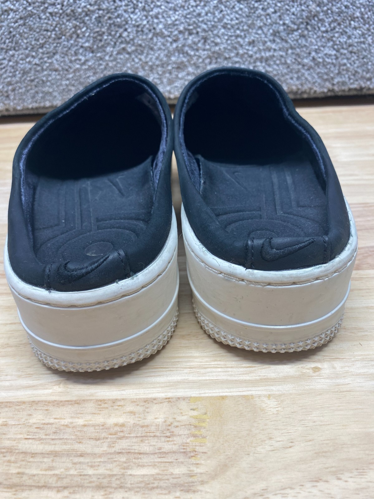 SAOLA Nike Air Force 1 Lover XX Premium Nero Donna Taglia 10 Mule Sneakers Suola Off White