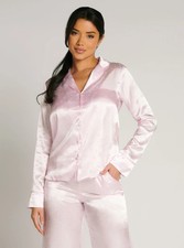 Boux Avenue Pyjama Shirt Women's Oversized Revere Button Through Satin Nightwear