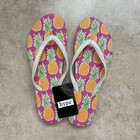 Hype Women’s Pineapple Tropical Beaded Flip Flop Sandals Slip-On Size 7 — photo 1
