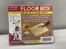 Arlington Adjustable Floor Box with Flip Lids Brass FLBAF101MB