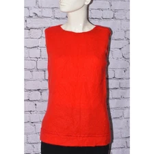 ESCADA CASHMERE SLEEVELESS RED TANK TOP VEST SIZE 36/6