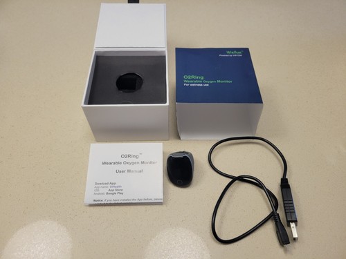 Wellue O2Ring PO2 Wearable Oxygen Vibrating Ring Monitor - READ DESCRIPTION!