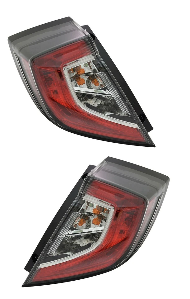 Fit Honda Civic Hatchback HB 2017-2021 Outer Taillights Lamp Pair Foto 2 de 4