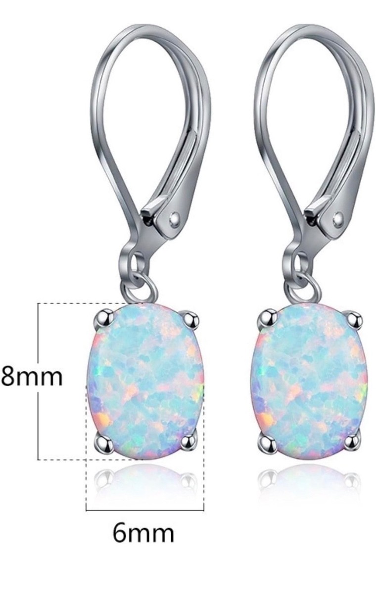 Fashion 925 Silver Dangle Drop Earrings Hook Women Turquoise Jewelry Ear GiftsA3 View 3