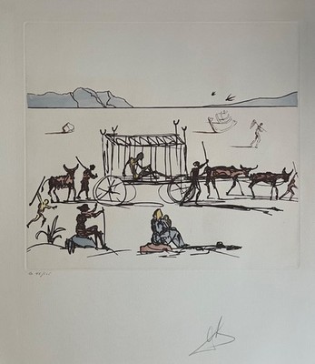 Original Radierung von Salvador Dali. ''Urteil'', jahre 1980.