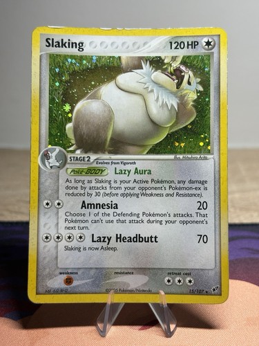Slaking 15/107 Holo Rare 2005 Ex Deoxys Set Pokemon Card