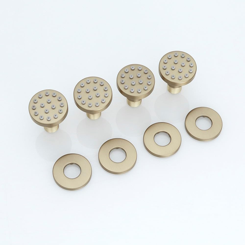 Brushed Gold Brass Shower Body Jet Massage Sprayers - 4PCS Wall Mounted - Picture 6 of 7