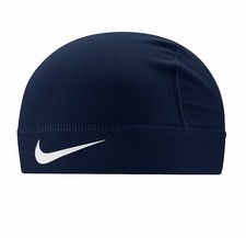 Nike Dri-FIT Skull Cap Navy Blue Fitted Beanie Hat Running Training NEW