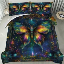 Night Magic Butterfly Quilt Duvet Cover Pillowcases Twin Full Queen King Bedding
