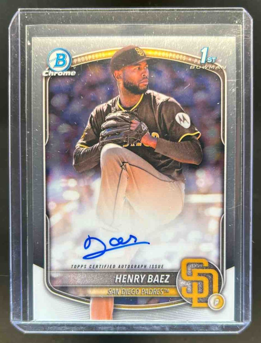 2025 Bowman Chrome Henry Baez Auto 1st Prospect #CPA-HBA Padres