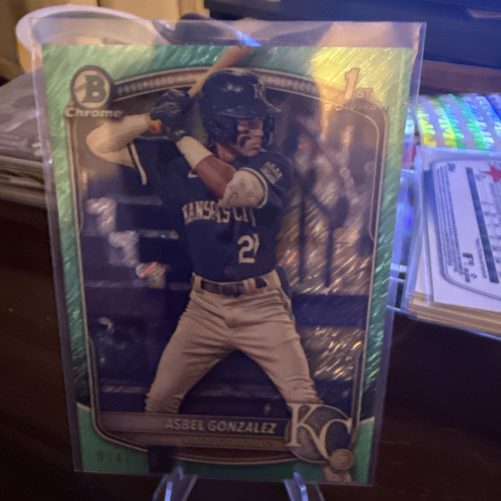 2025 Bowman - Chrome Prospects Asbel Gonzalez #BCP-4 Aqua X-Fractor /125 (RC)