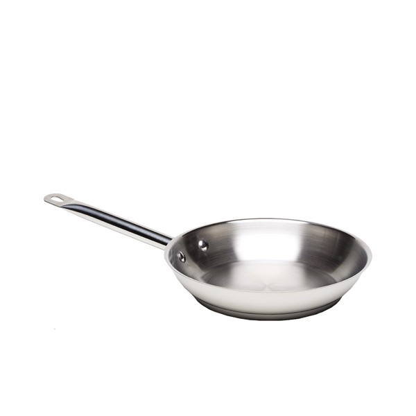 GenWare Frypan Stainless Steel Chrome Home Hotel Frying pan 20 x 4.5cm (Dia x H)