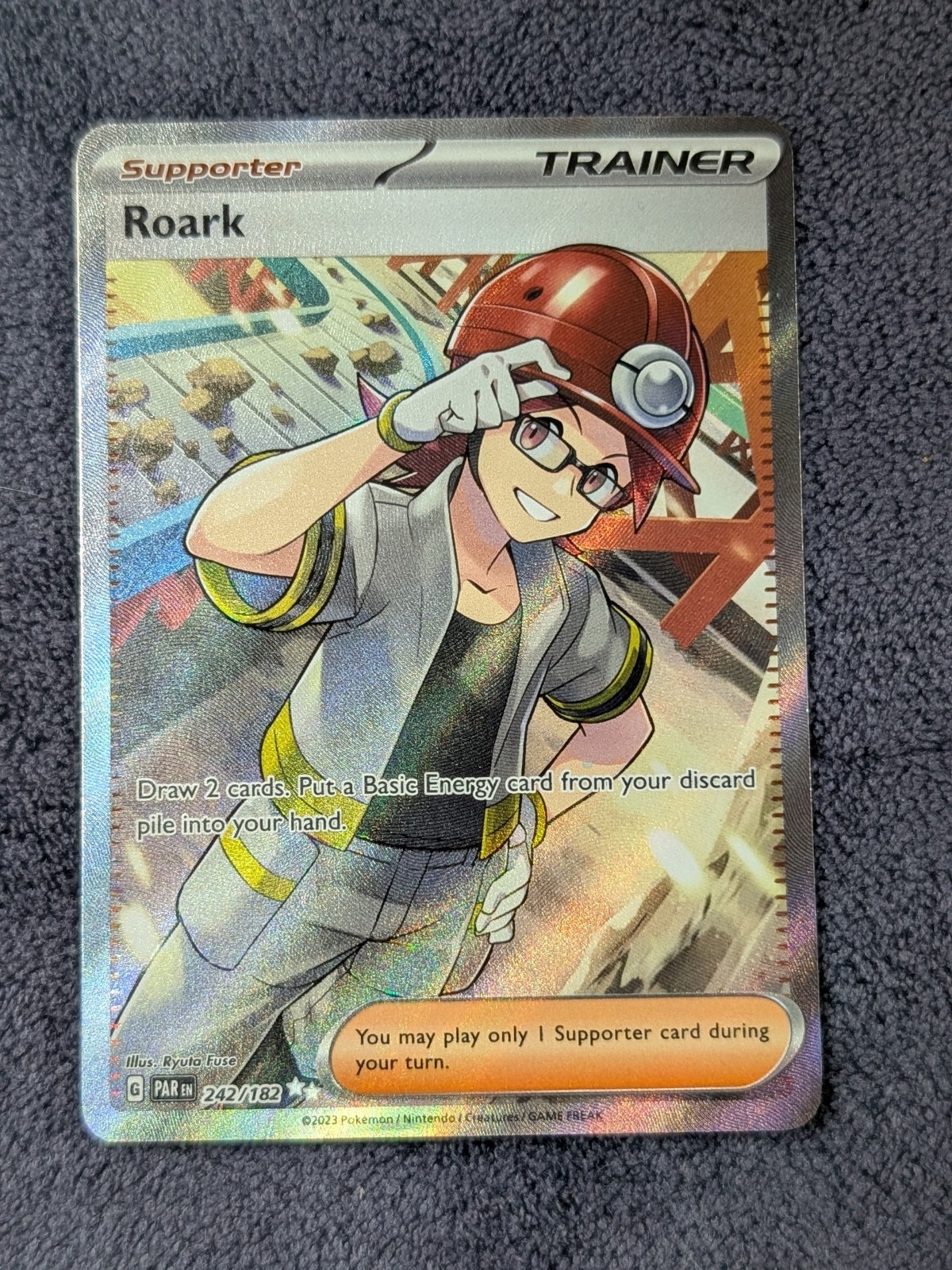 Pokemon Paradox Rift Roark 242/182 Full Art Ultra Rare - Near Mint