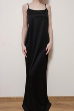 Vintage Black 90s Grunge Minimalist Maxi Dress Size L