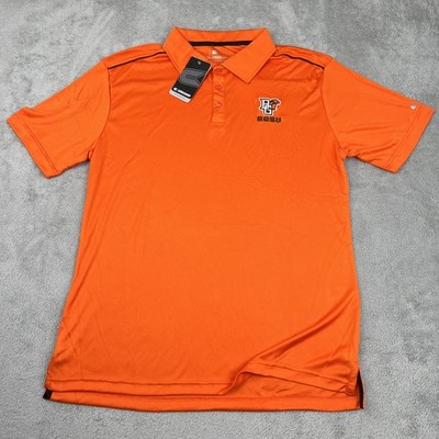 Colosseum Bowling Green Falcons Polo Shirt Men s Large Orange Jersey