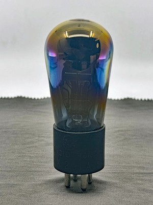 (1) RCA Radiotron UX 201-A Rainbow Globe Engraved Base Tests Strong Amplitrex