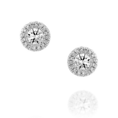 Ohrstecker Rundschliff 1,82 ct F/SI2 Braut Diamant 14 K Weißgold