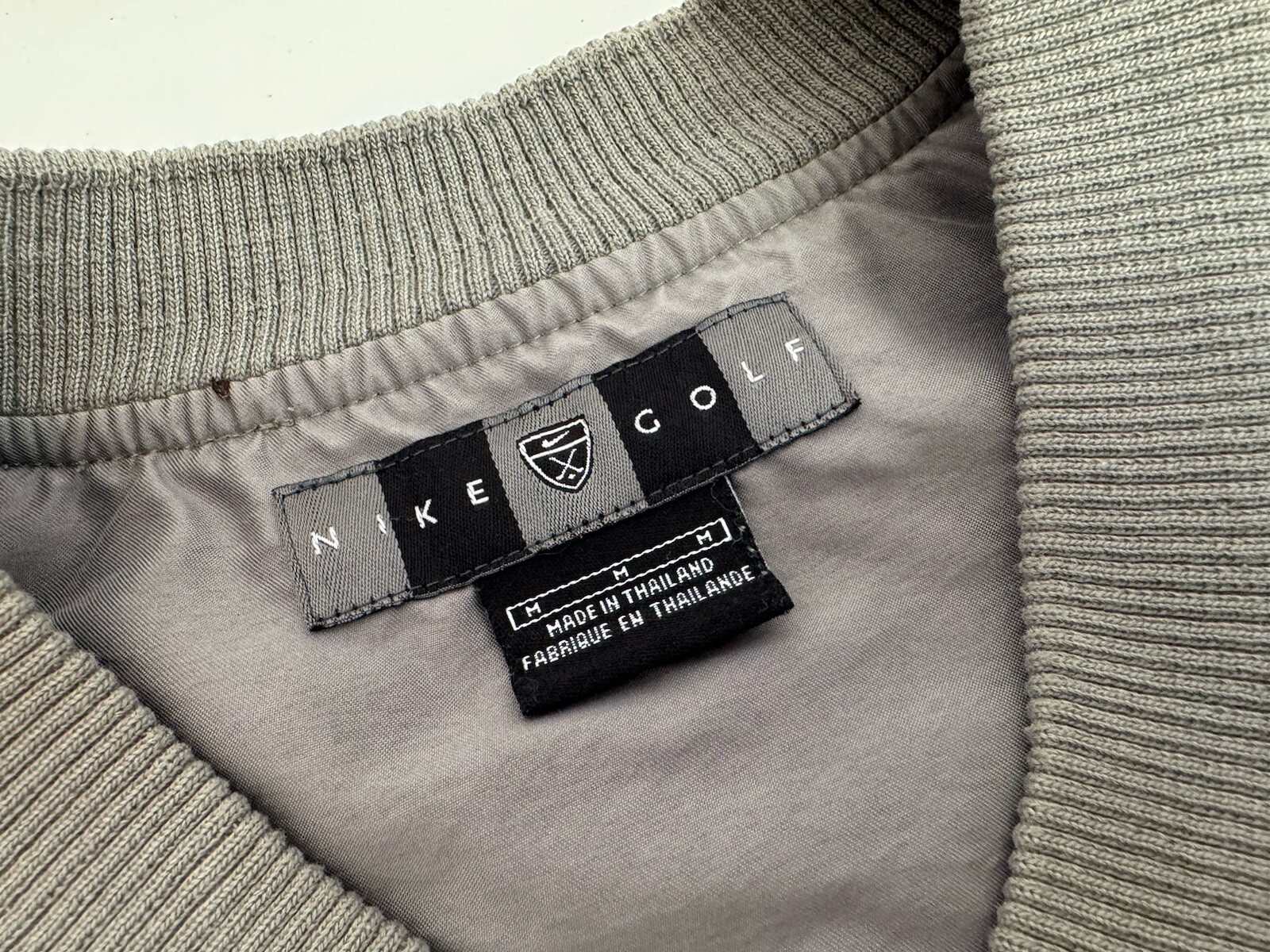 Y2K Vintage Nike Golf Polyester Vest Center Swoosh Logo Mens Medium Gray