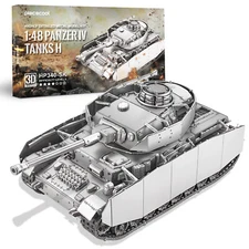 Piececool 3D Model Kits For Adult 1:48 Panzer IV Tanks H Metal Model Puzzle Kits