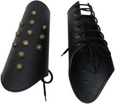 Leather Arm Guards Set - Black - One Size