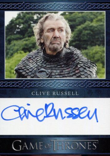 Game Of Thrones Complete Blue Autograph Card Clive Russell as Ser Brynden Tully - Picture 1 of 1