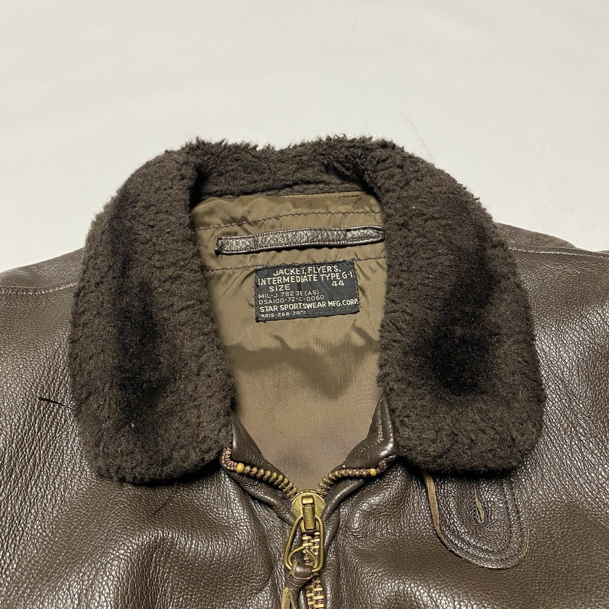 Vintage Military G-1 Leather Bomber Jacket Star Sportswear Vintage Military G-1 Leather Bomber Jacket Star Sportswear