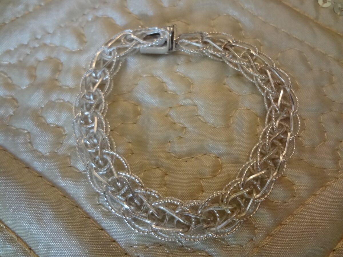 VINTAGE STERLING SILVER BRACELET--RBZ--925-- VINTAGE STERLING SILVER BRACELET--RBZ--925--
