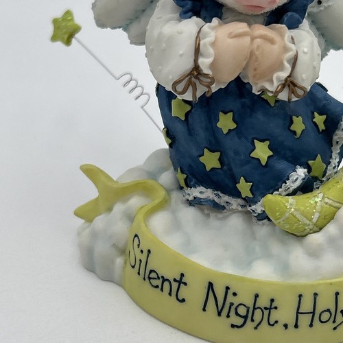 1997 VINTAGE ENESCO MARY'S MOO MOOS SILENT NIGHT, HOLY COW FIGURINE W/ Box Works - Picture 4 of 10