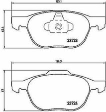 Serie Pastillas Delanteros P24061 Ford C-Max Focus Volvo Mazda 3 Set Tabletas