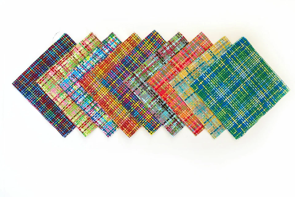 18-шт красивый в клетку желе рулон 2,5» предварительно вырезать 100% хлопок ткани лоскутное одеяло полоски - Изображение 4 из 4