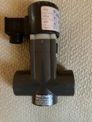 Plast-O-Matic True Blue  EASM6EP22W20PV  Solenoid Valve  120 VAC 20 Watts 1"