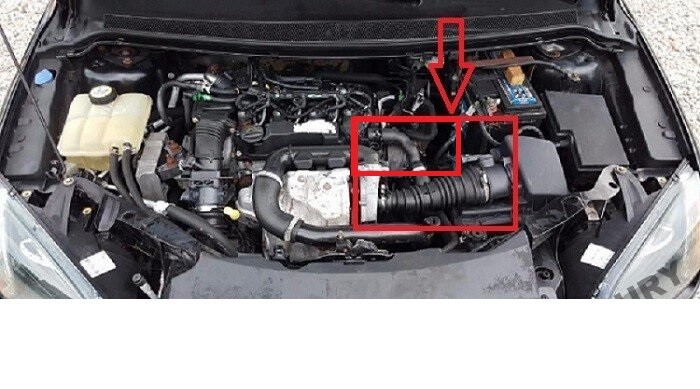 Poignée Aspiration Turbine Pour Ford Focus/C-Max 1.6 TDCi & Volvo S40 1.6D – Manchon Caoutchouc Renforcé 5mm – Réf. OEM 1336611