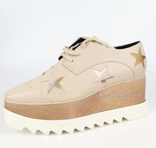 NEW Stella Mccartney Elyse Star Wedge Platform Sneakers, EUR 40.5