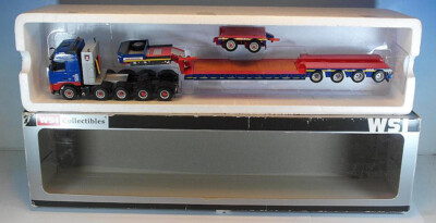 WSI 1/50 Nr.9886 Volvo FH16 10x4 mit Tieflader Usinger & Trombetta OVP #8104