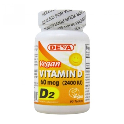 Vegan Vitamin D 2400 IU 90 tabs By Deva Vegan Vitamins