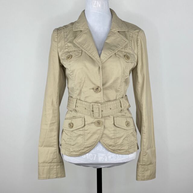  H  M  Womens Denim  Jacket  Beige Jeans Size 4 eBay