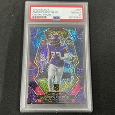 2022-23 Select Football Andrew Booth Jr. Premier Level Cosmic Rookie PSA 10