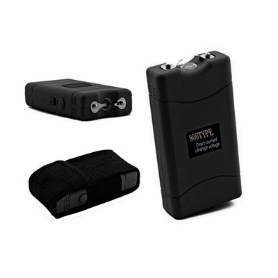 19 Million Volts Rechargeable Stun Gun Self Defense Black With Led Flashlight Ebay