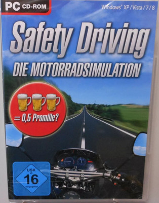 Safety Driving Motorrad Simulation PC Spiel Software CD-ROM Alkohol Verkehr T305