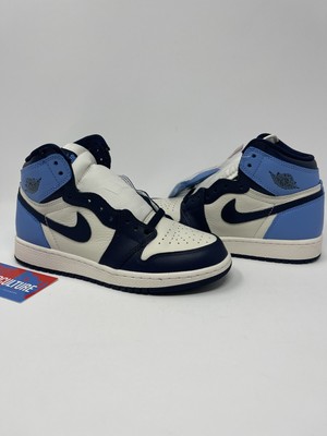 Air Jordan 1 Retro High Og Gs Obsidian Unc University Blue Sz4 5y New 140 Ebay