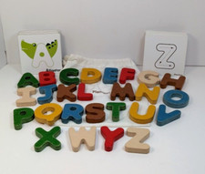 Plan Toys Alphabet Matching Set 5168 A-Z Upper Case Letters Cards Developmental